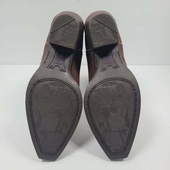 Ariat Rowdy Dixie Women’s Brown Oiled Leather Cowgirl Boots US Size 6B - Picture 10 of 12